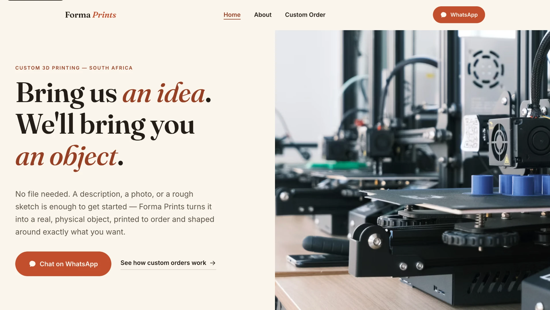 Forma Prints website homepage